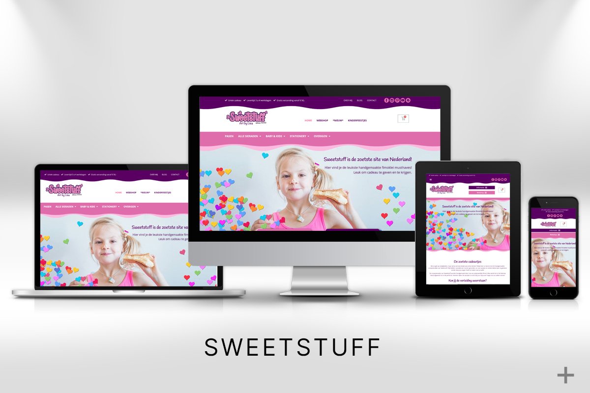 Sweetstuff heeft een professionele website laten maken en optimaliseren voor Google door 2B Media
