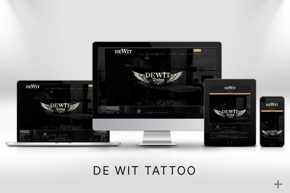 Website design en zoekmachine geoptimaliseerd voor DeWit Tattoo (Delft) door 2B Media