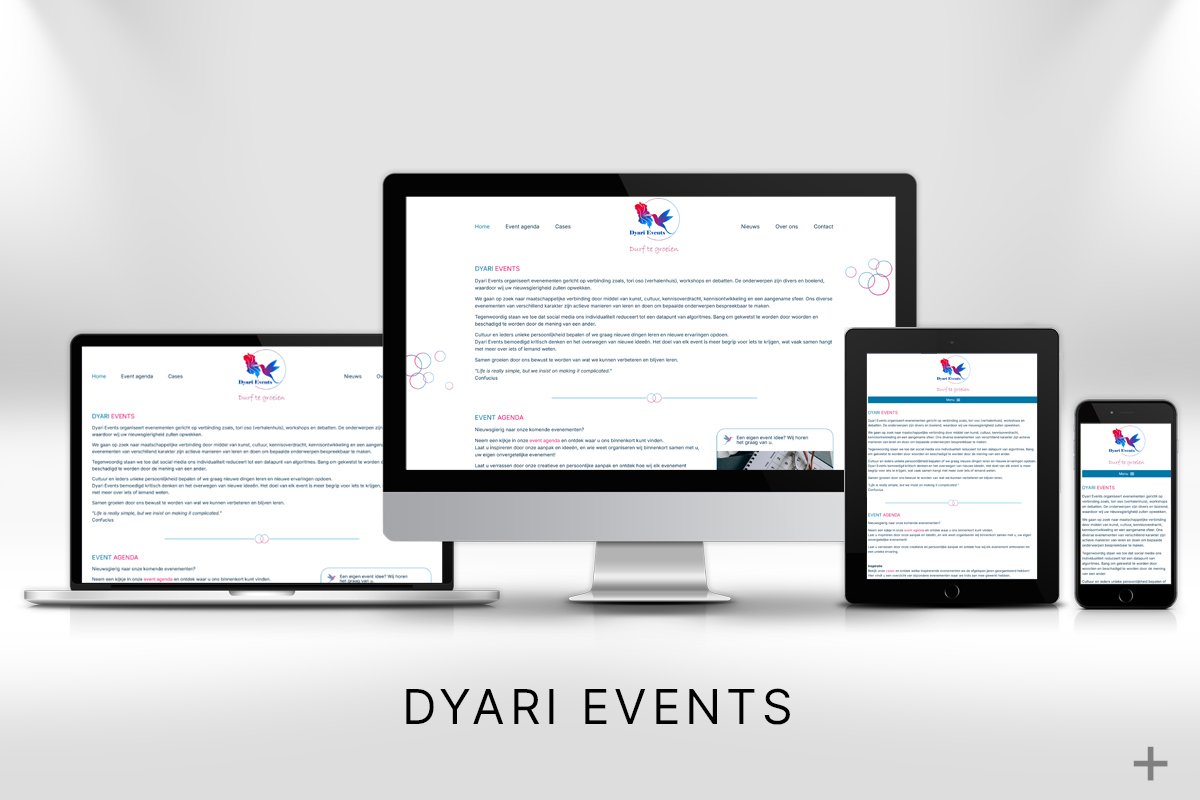 Webdesign en Google optimalisatie voor Dyari Events (Delft) door 2B Media