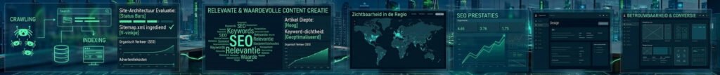 Blogpost: Hoger in Google zonder advertentiekosten: Zo werkt SEO. Informatie inhoud. Hero afbeelding.