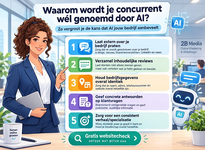 Waarom noemen ChatGPT en Gemini jouw concurrent en jou niet? Hier lees je precies waarom en hoe je het zelf oplost.